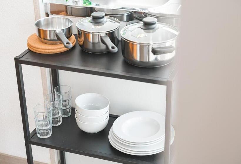 استودیوی استاندارد, Home2stay Apartmenthaus Heilbronn City Kitchen Parking Highspeed Wifi Washroom