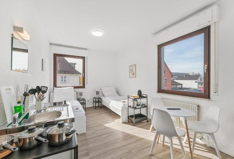 استودیوی استاندارد, Home2stay Apartmenthaus Heilbronn City Kitchen Parking Highspeed Wifi Washroom