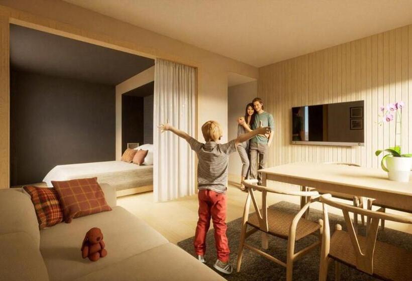 اتاق استاندارد چهار تخته با چشم‌انداز دریا, Nallikari Holiday Village   Aalto Seaside Apartments