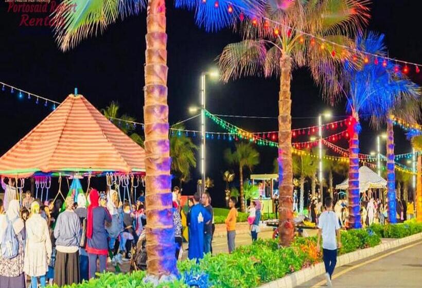 آپارتمان 1 خوابه با چشم‌انداز باغ, شاليهات فندقيه بورتوسعيد