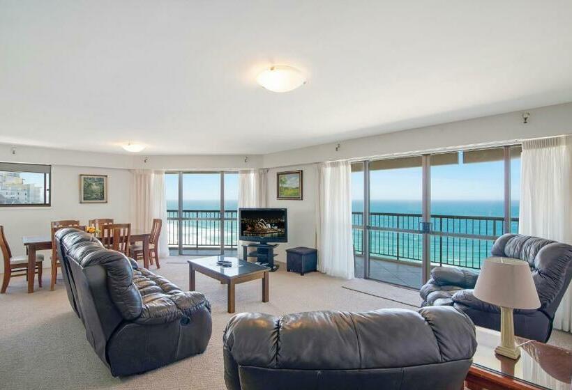آپارتمان 2 خوابه با چشم‌انداز دریا, Burleigh Esplanade Apartments
