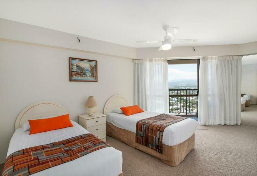 آپارتمان 2 خوابه با چشم‌انداز دریا, Burleigh Esplanade Apartments