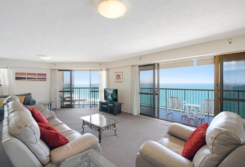 آپارتمان 1 خوابه با چشم‌انداز دریا, Burleigh Esplanade Apartments