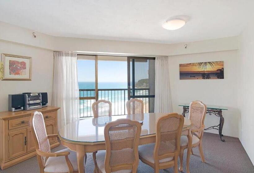 آپارتمان 3 خوابه با چشم‌انداز دریا, Burleigh Esplanade Apartments