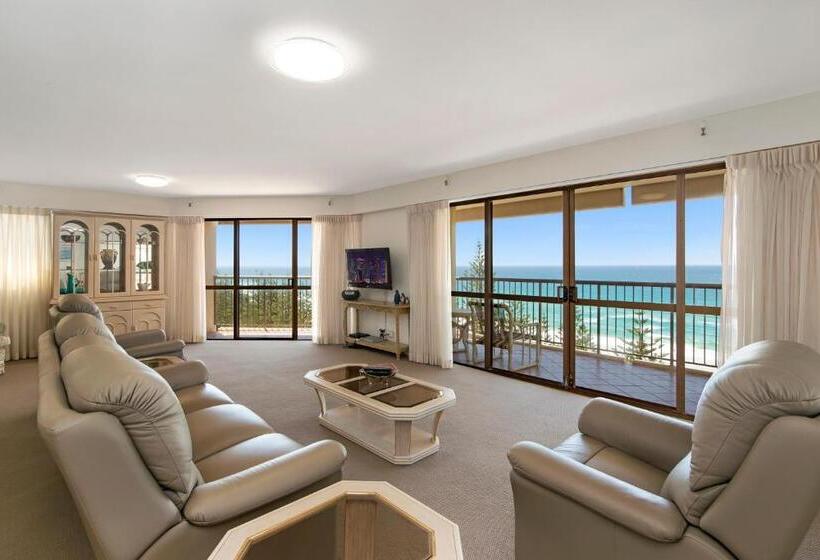 آپارتمان 3 خوابه با چشم‌انداز دریا, Burleigh Esplanade Apartments