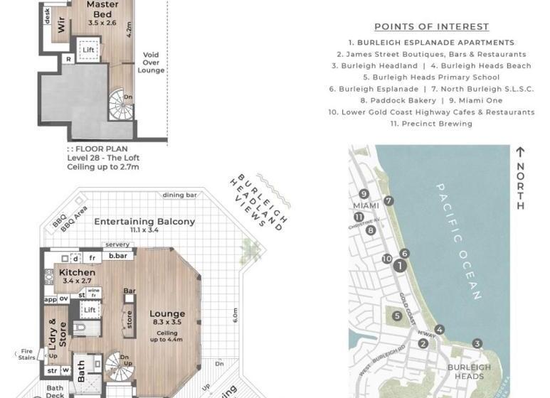 اتاق پنت هاوس, Burleigh Esplanade Apartments