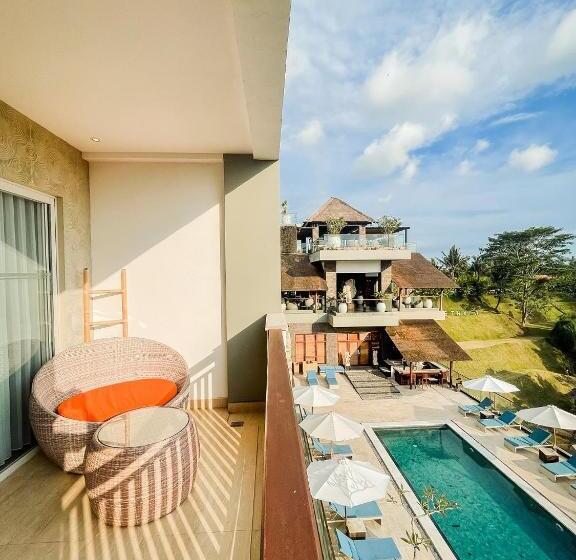 Deluxe room with river view, Sthala, A Tribute Portfolio Hotel, Ubud Bali