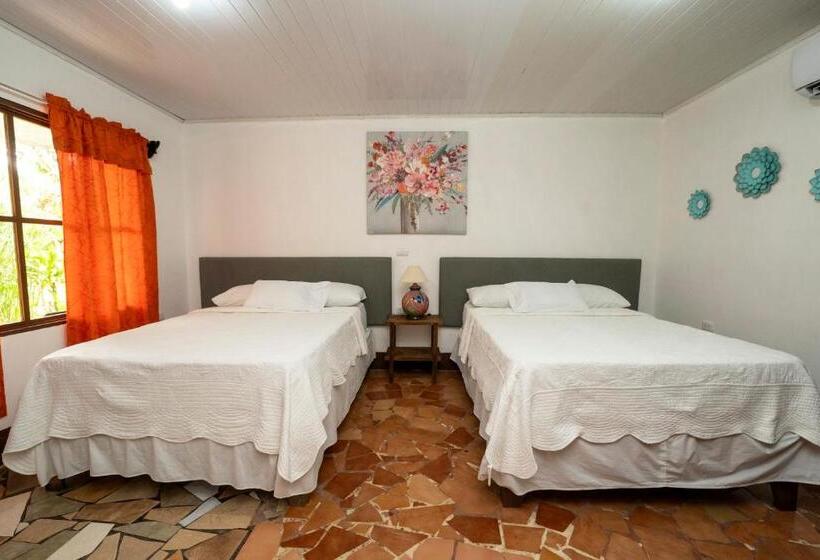 اتاق استاندارد چهارنفره با چشم‌انداز باغ, Tortuguero Beachfront