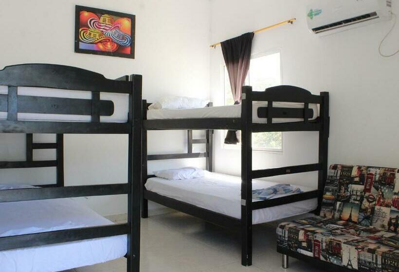 تختخواب در اتاق مشترک, Hostel Nirvana Taganga