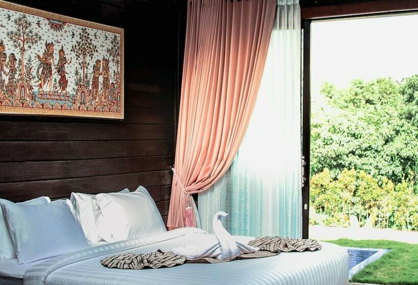 دیلکس آپارتمان 1- خوابه با چشم انداز استخر, Sri Abi Ratu Villa