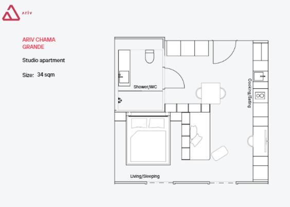 디럭스 스튜디오, Ariv Apartments Zug