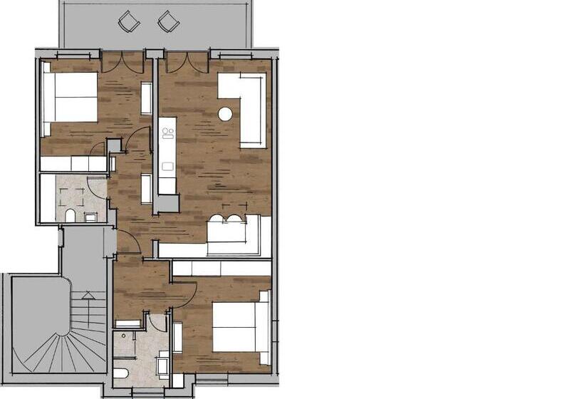 آپارتمان 2 خوابه, Goldvogel Apartments