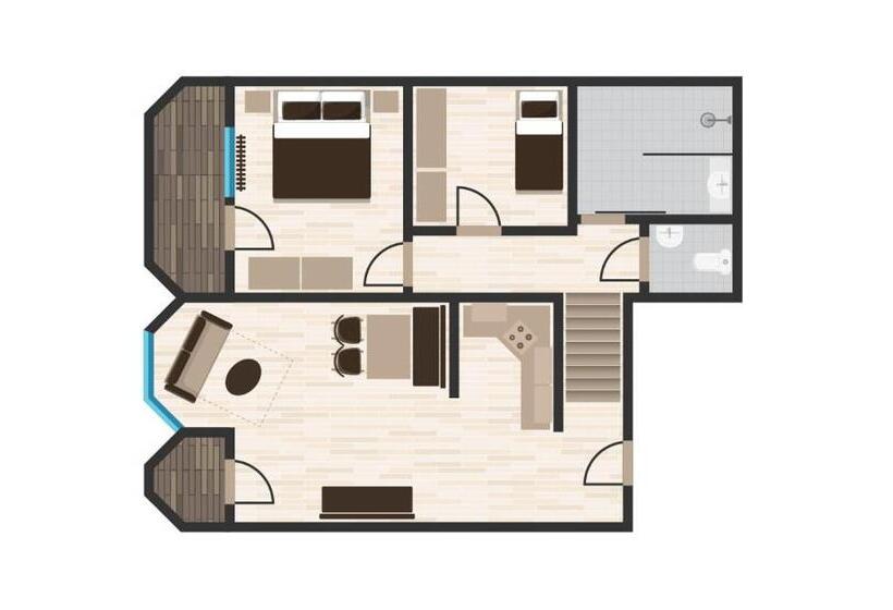 آپارتمان 2 خوابه, Alpenstüble Appartements
