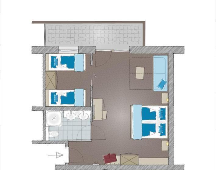 Habitació Quàdruple Estàndard amb Balconada, Alpinhotel Monte Superior   Silvretta Card Premium Betrieb