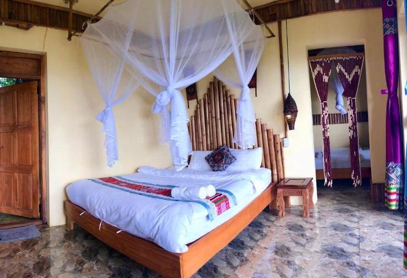 اتاق استاندارد چهار تخته, Pù Luông Happy Home