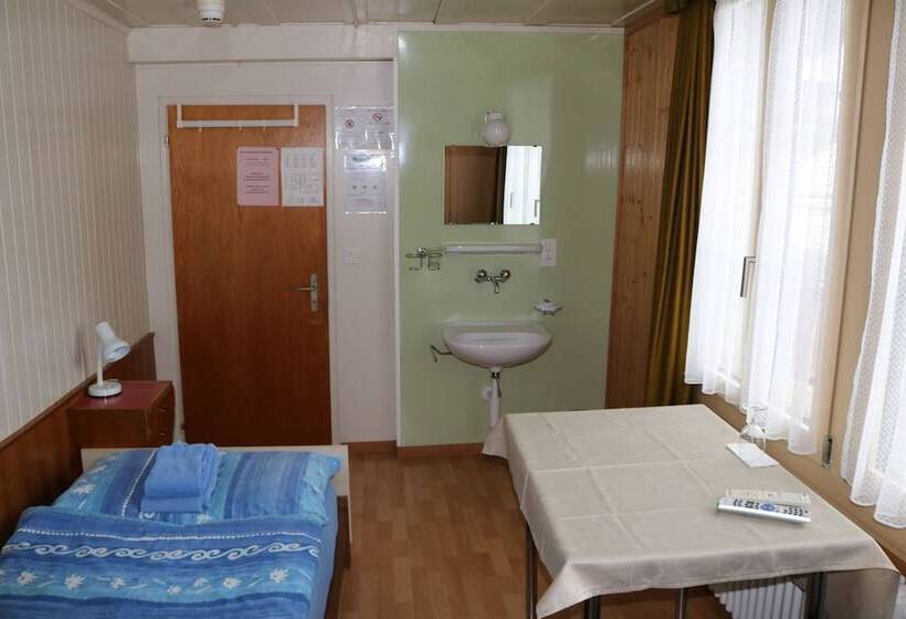 اتاق استاندارد یک تخته با سرویس بهداشتی مشترک, Restaurant Stechelberg Bed & Breakfast