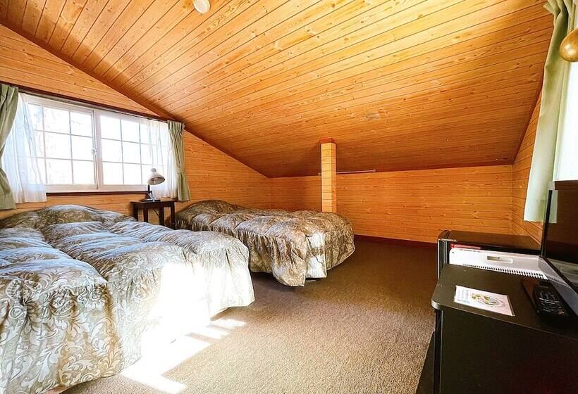 اتاق استاندارد با سرویس بهداشتی مشترک, Hakuba Pension & Log Hotel Meteor