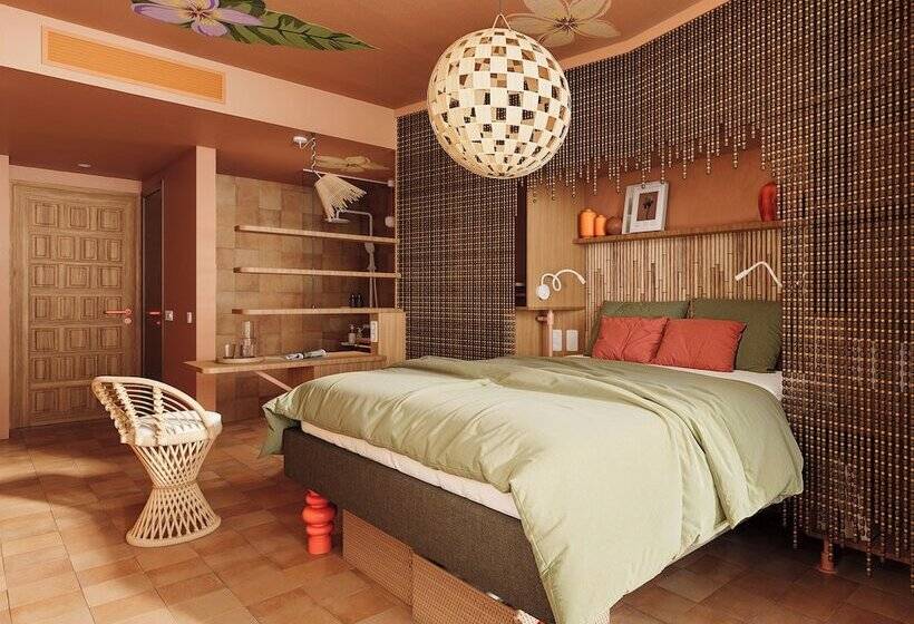 اتاق استاندارد با بالکن و چشم‌انداز دریا, Bikini Island & Mountain Hotel Es Trenc  Adults Only