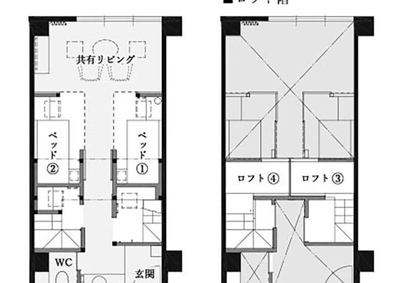 اتاق استاندارد چهار تخته, Hishino Onsen Tokiwakan