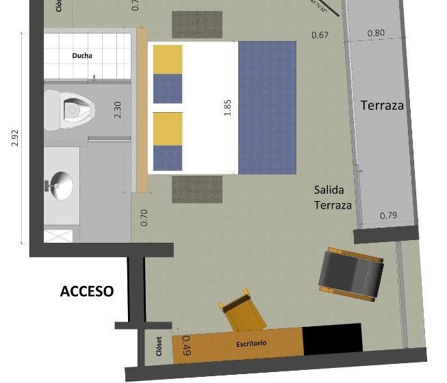 اتاق استاندارد با تخت بزرگ, Verso