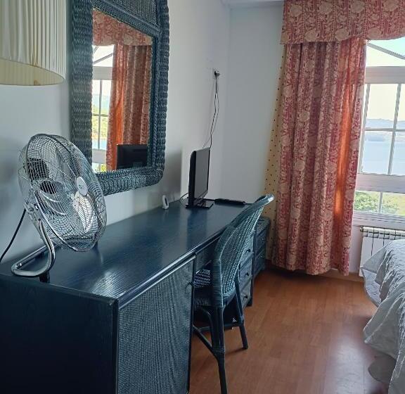 اتاق استاندارد با چشم‌انداز دریا, Hostal Cafeteria Chocolate & Menta Redondela