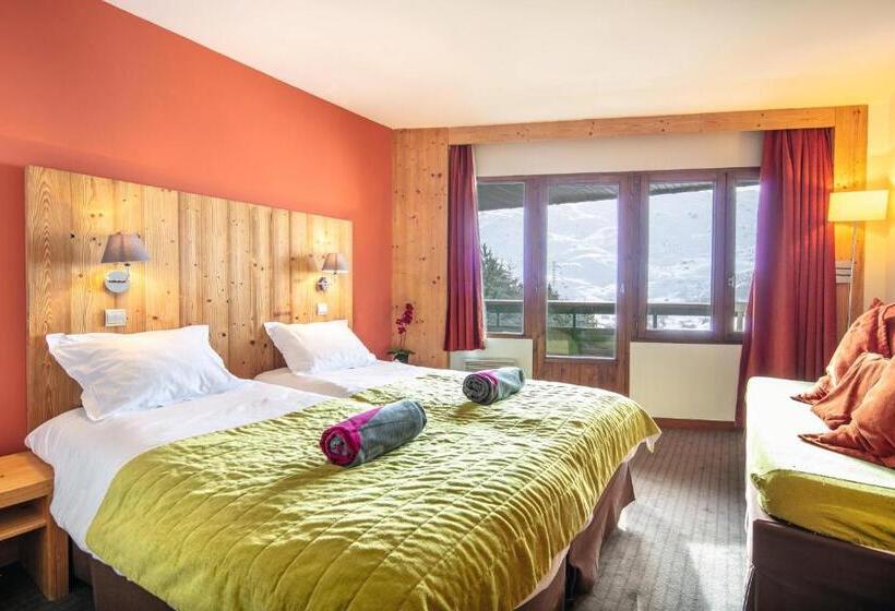 اتاق استاندارد سه تخته با بالکن, Hôtel Les Menuires Les Bruyères