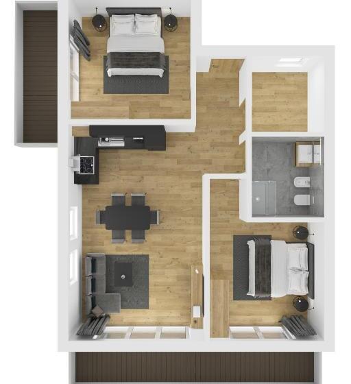 1 Bedroom Penthouse Apartment, Chalet Kristall   Dolomites Garden Chalet