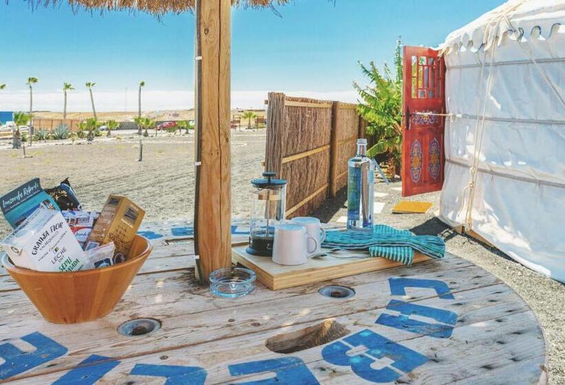 اتاق لوکس با چشم‌انداز دریا, Eco Village Finca De Arrieta   Yurts And Stone Cottages   Shared Pool   Walking Distance To Arrieta