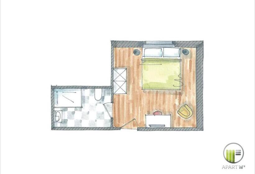 اتاق استاندارد, City Hotel Apartw3   Kostenlos Parken