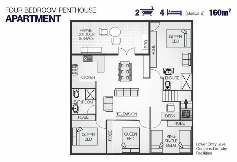 1 Bedroom Penthouse Apartment, Vanuatu Beachfront Apartments