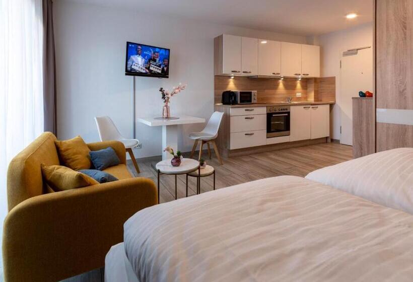 استودیوی لوکس, Gleuel Inn   Digital Hotel & Serviced Apartments & Boardinghouse Mit Voll Ausgestatteten Küchen