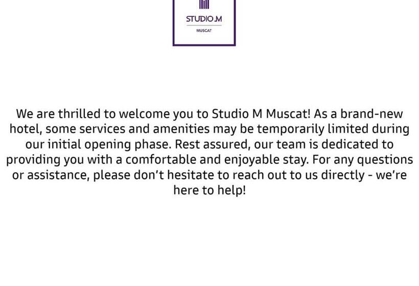 استودیو استاندارد با تخت کینگ, Studio M Muscat