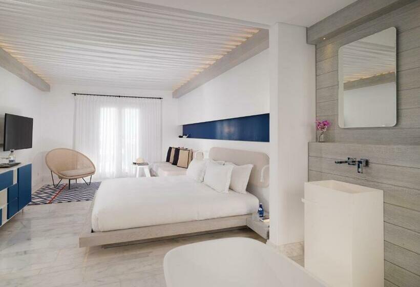 اتاق استاندارد با وان آب گرم, Mykonos Riviera Hotel & Spa, A Member Of Small Luxury Hotels Of The World