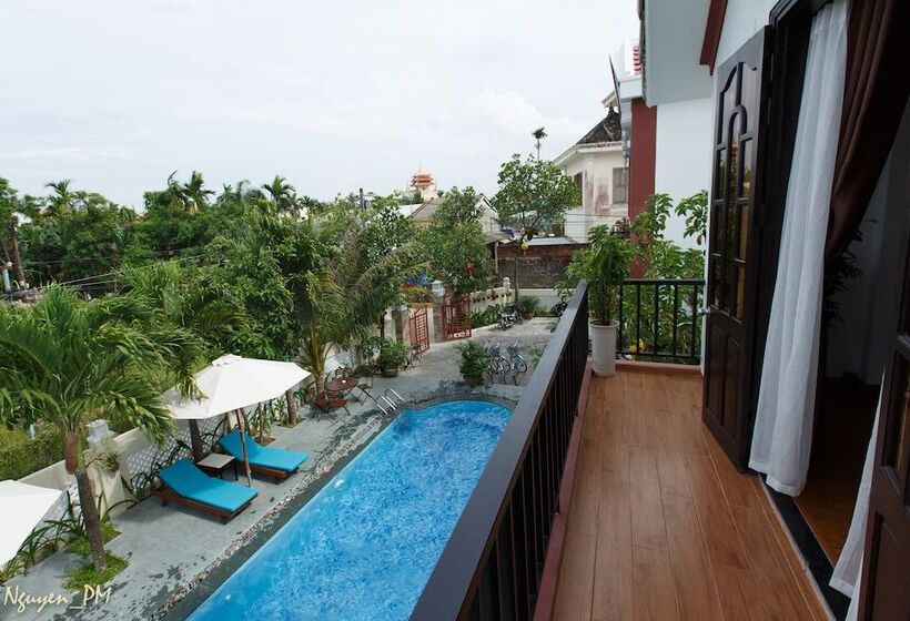 دیلکس آپارتمان 1- خوابه با چشم انداز استخر, Gia Lam Villa Hoi An