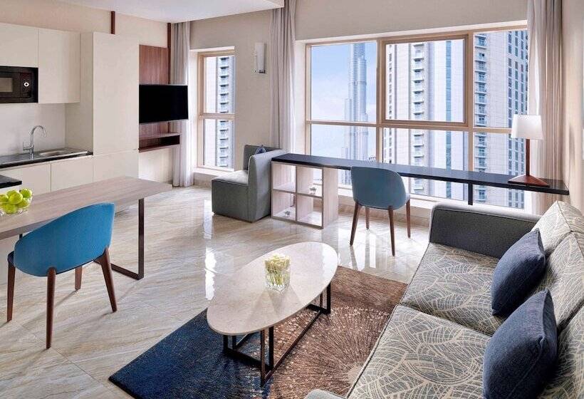 آپارتمان 1 خوابه با چشم‌انداز, Mövenpick Hotel Apartments Downtown Dubai