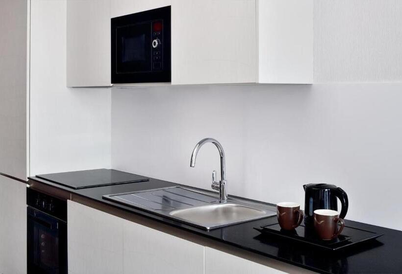 اتاق دلوکس با تخت کینگ و چشم‌انداز, Mövenpick Hotel Apartments Downtown Dubai