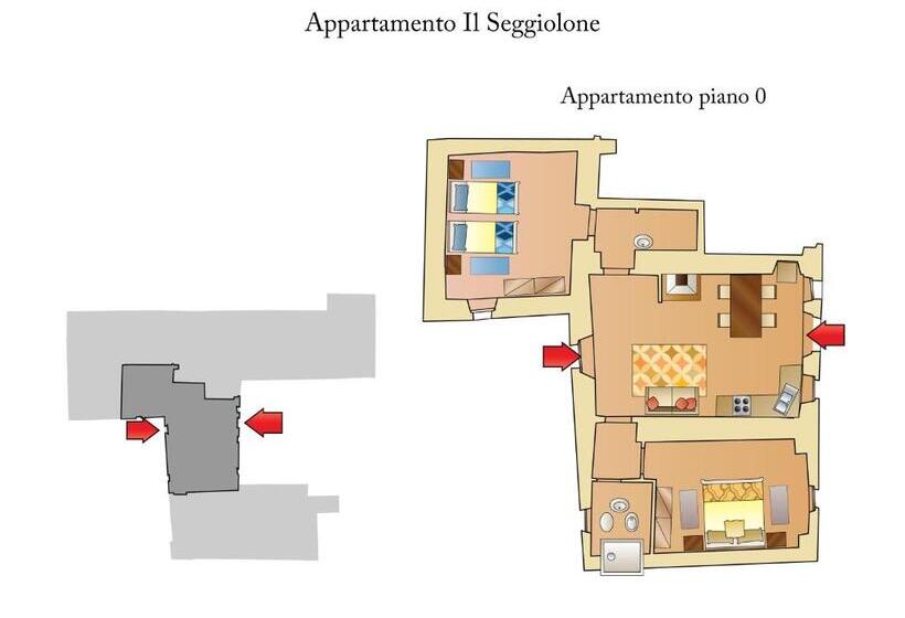 آپارتمان 2 خوابه, La Fattoria Del Rio Di Sopra   Agriturismo Baldeschi