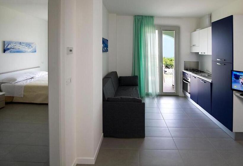 آپارتمان 1 خوابه با چشم‌انداز دریا, Residence Blumare