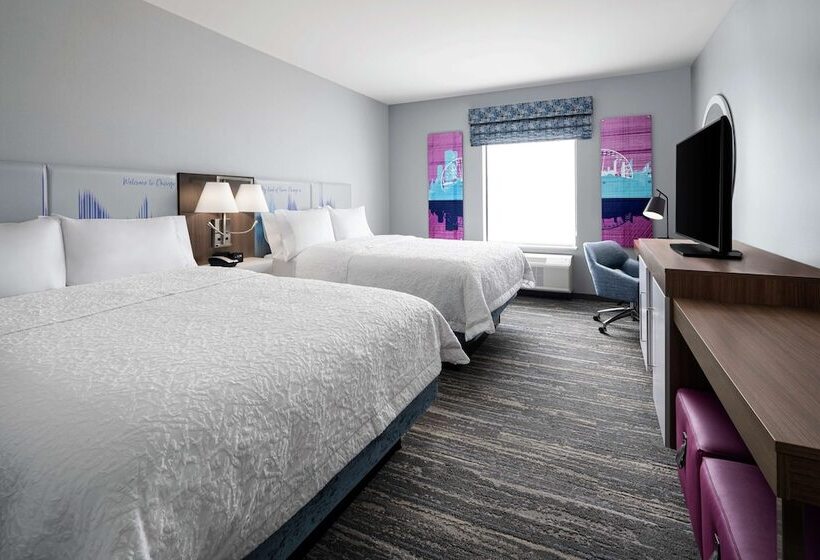 اتاق استاندارد با 2 تخت دوبل, Hampton Inn & Suites Bridgeview Chicago