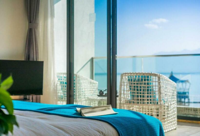 اتاق استاندارد با بالکن و چشم‌انداز دریا, Dali Erhai Baishe Seaview Inn