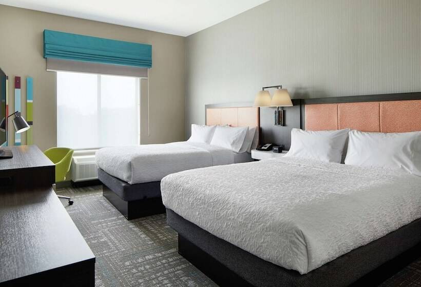 اتاق استاندارد با 2 تخت دوبل, Hampton Inn & Suites Chicago/waukegan