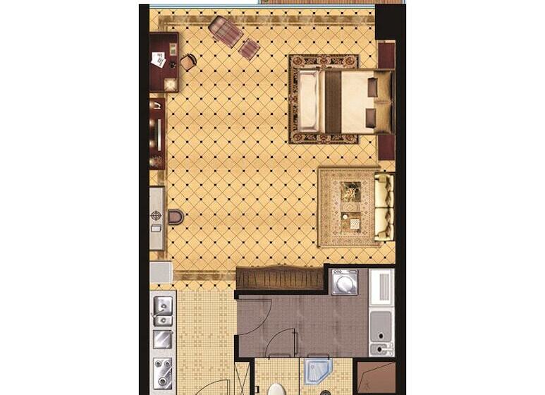 استودیو استاندارد با چشم‌انداز, Kantharyar Serviced Apartment