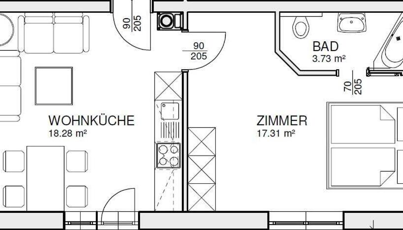 1 Bedroom Apartment, Birkenheim Widmann