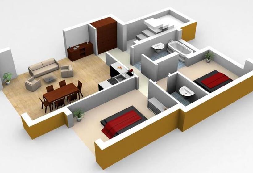 آپارتمان 2 خوابه با چشم‌انداز دریا, Seagarden Villa Resort