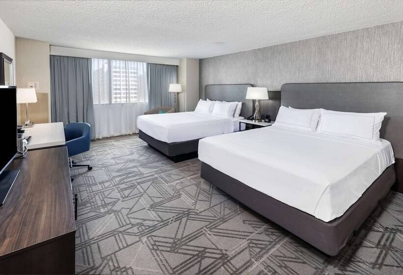 اتاق استاندارد با 2 تخت دوبل, Doubletree By Hilton Tulsa Downtown