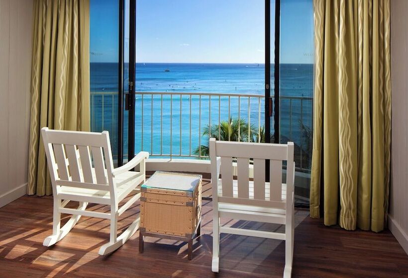 اتاق استاندارد با تخت دوبل و چشم‌انداز دریا, Moana Surfrider, A Westin Resort & Spa, Waikiki Beach