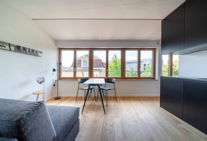 آپارتمان 1 خوابه با چشم‌انداز باغ, Set Hotel.residence By Teufelhof Basel