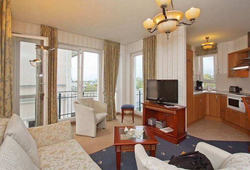 آپارتمان 1 خوابه با چشم‌انداز دریا, Seetelhotel Ostseeresidenz Ahlbeck