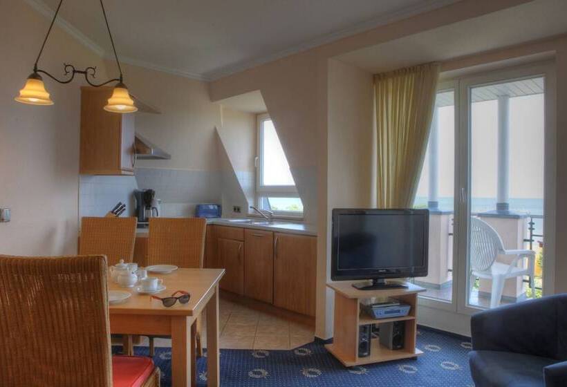 آپارتمان 1 خوابه با چشم‌انداز دریا, Seetelhotel Ostseeresidenz Ahlbeck
