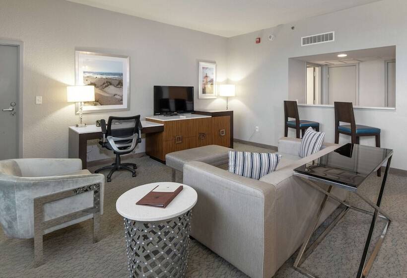디럭스 스위트 킹 침대, Doubletree By Hilton Hotel Jacksonville Airport